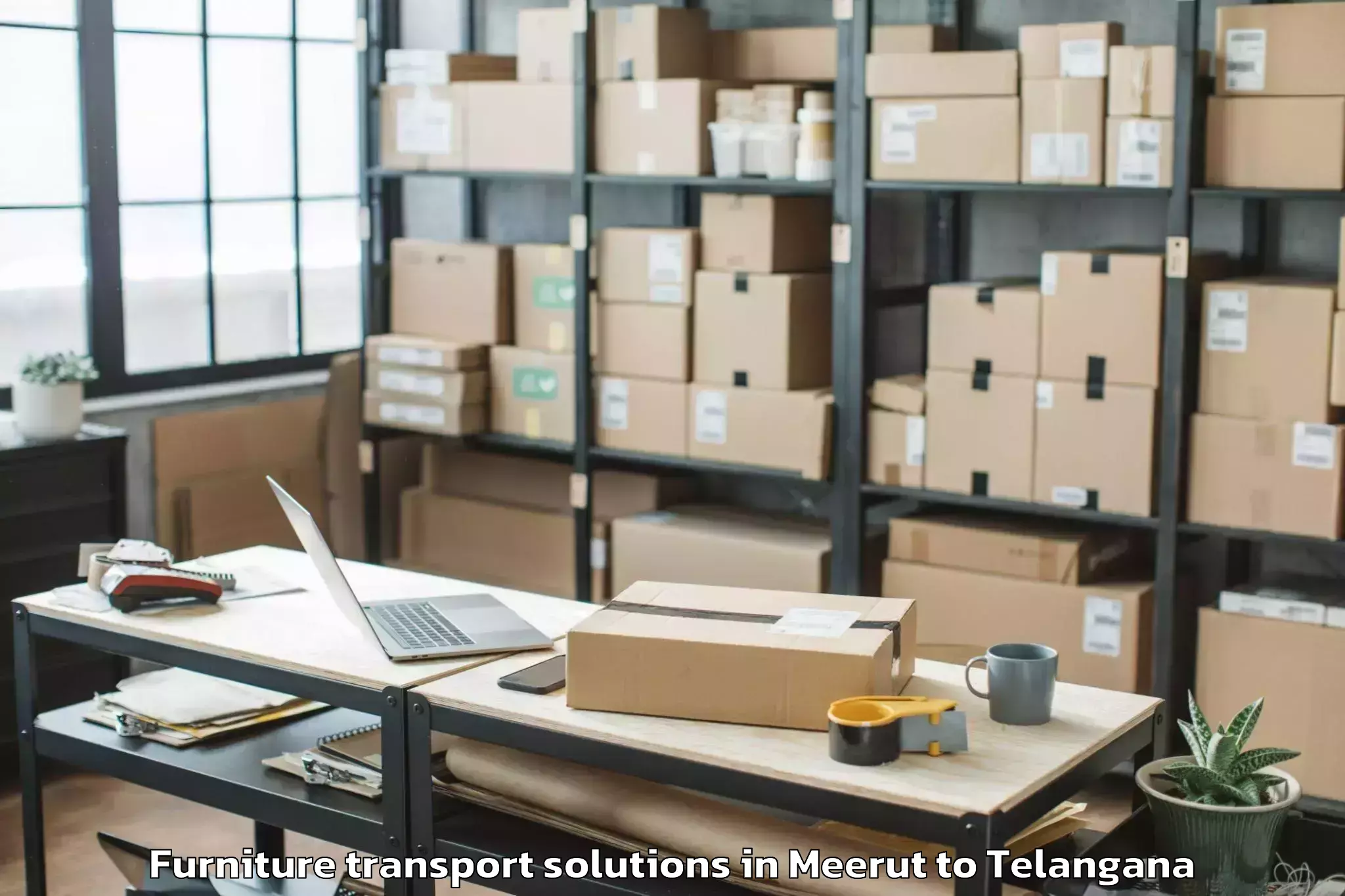 Meerut to Kodad Furniture Transport Solutions Booking